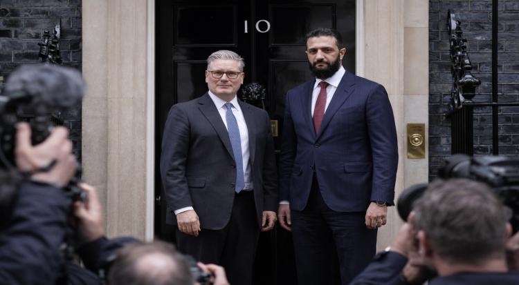 Ahmed al-Sharaa Meets UK Prime Minister Keir Starmer in London