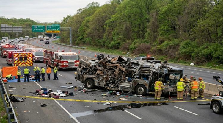 Bus Driver Charged After Virginia Crash Kills Five