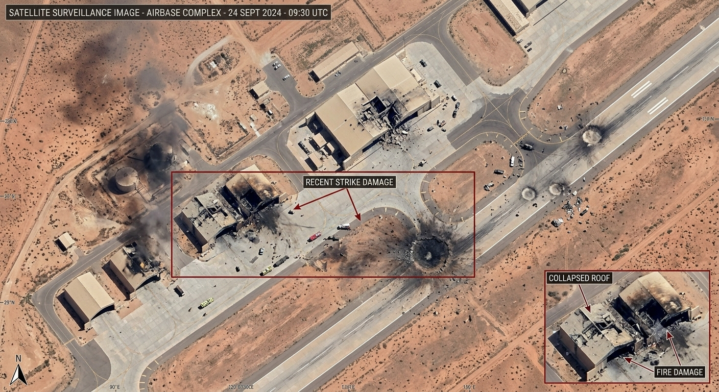 Satellite Images Suggest Iranian Strike Hit Israeli Air Base