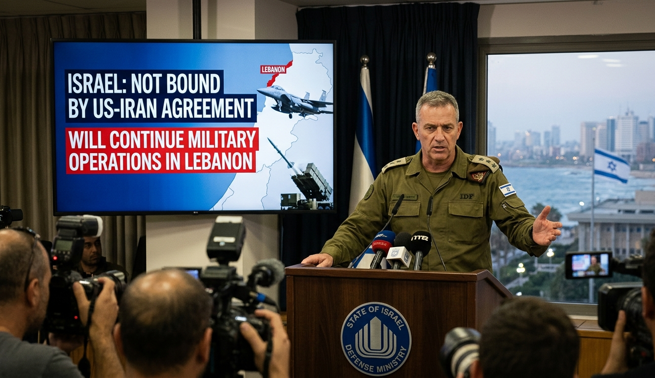 Israel Says It Is Not Bound by US-Iran Agreement and Will Continue Military Operations in Lebanon