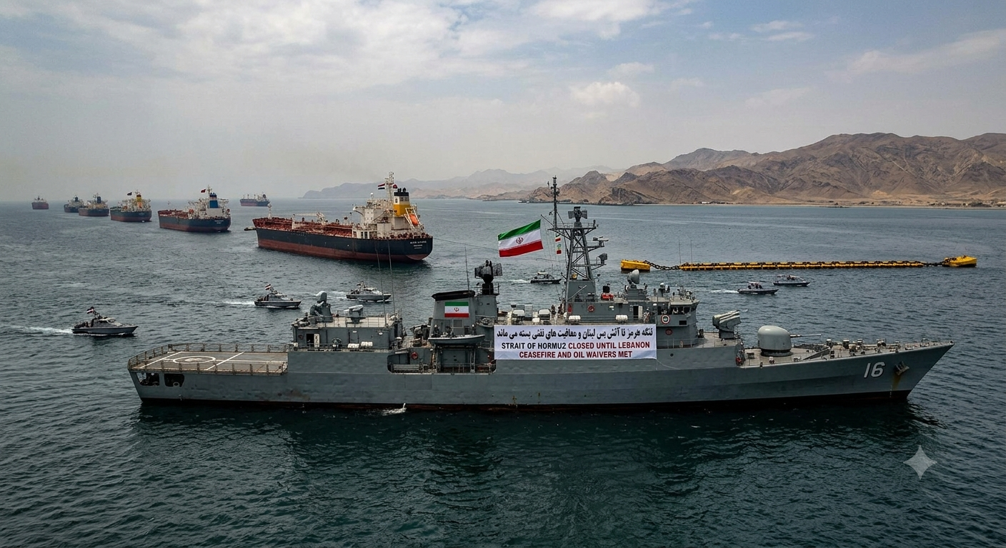 Iran Says Strait of Hormuz Will Stay Closed Until Lebanon Ceasefire and Oil Waivers Are Met