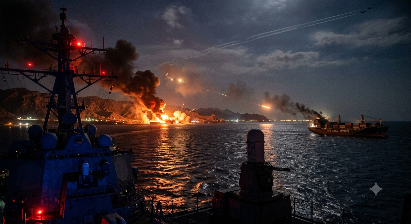 US Strikes Iranian Coastal Targets After Drone Attack on Cargo Ship in Strait of Hormuz