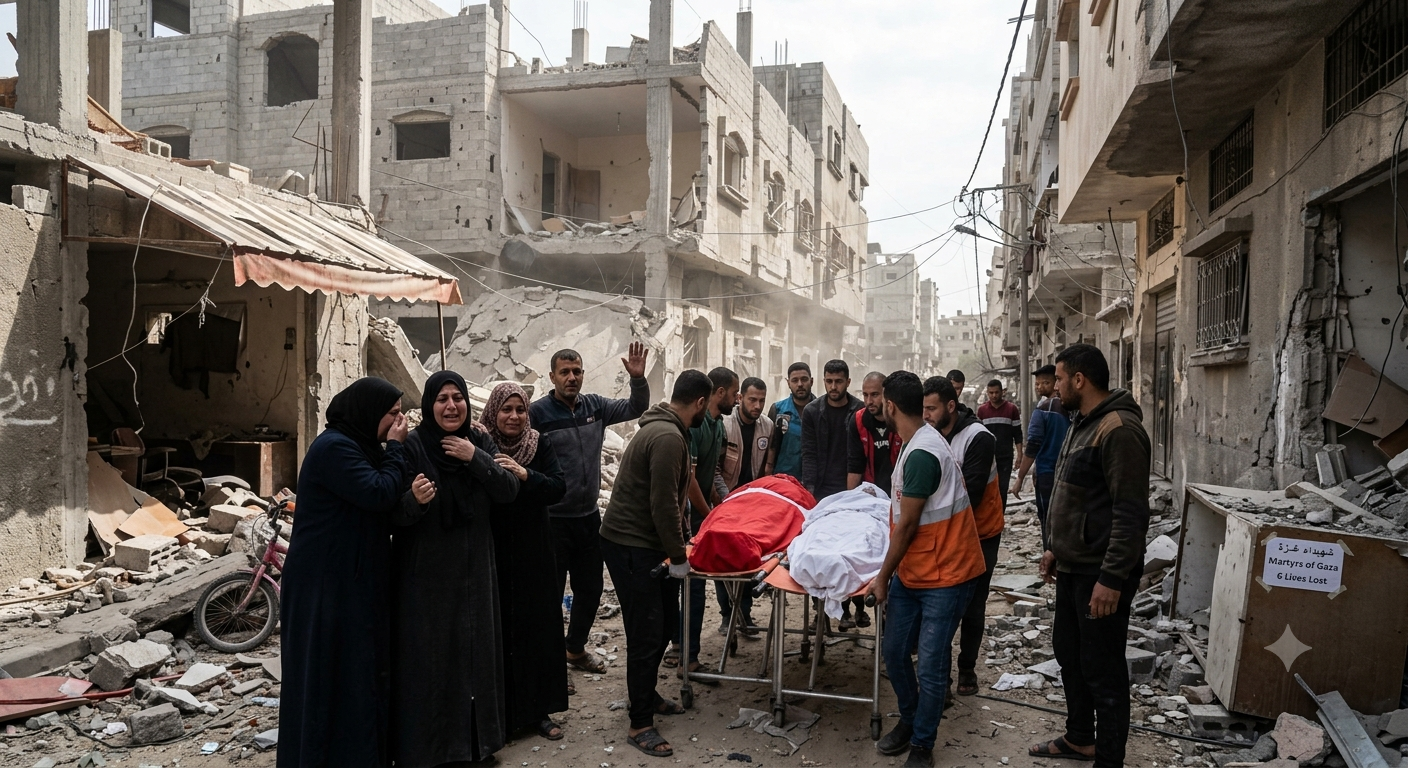 Israeli Attacks on Gaza Kill Six Palestinians as Ceasefire Violations Continue