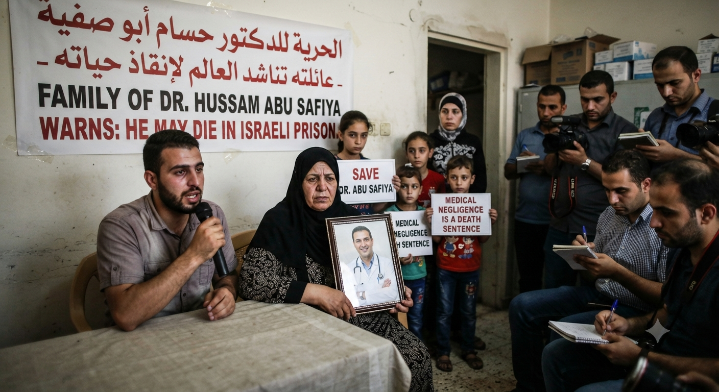 Family of Palestinian Doctor Hussam Abu Safiya Warns He May Die in Israeli Prison