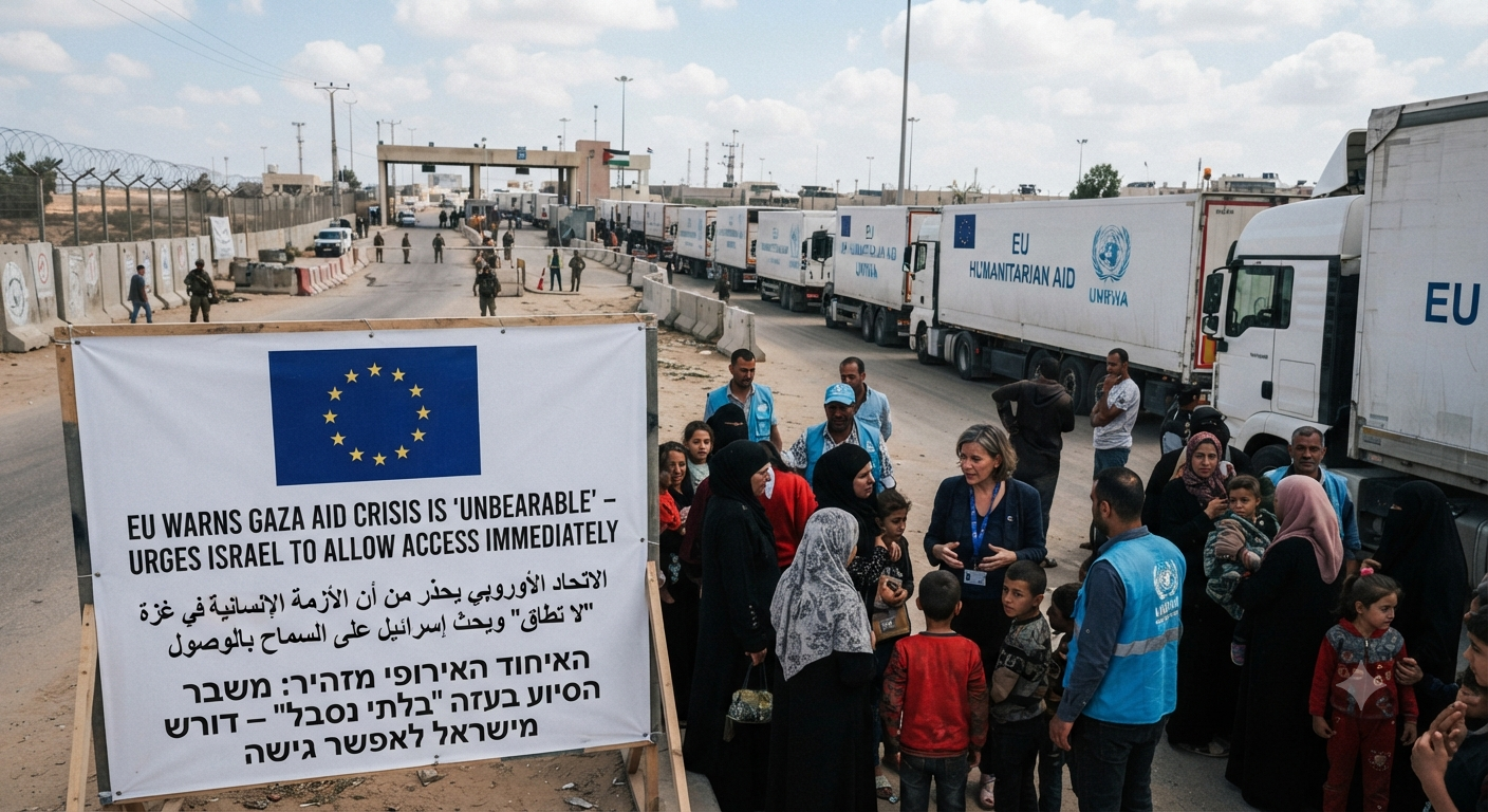 EU Warns Gaza Aid Crisis Is ‘Unbearable,’ Urges Israel to Allow Access