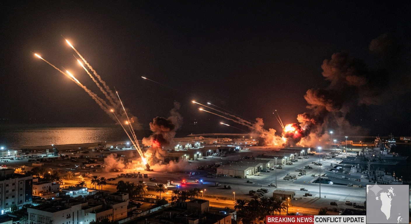 Iran Targets US-Linked Sites in Bahrain With Missiles and Drones