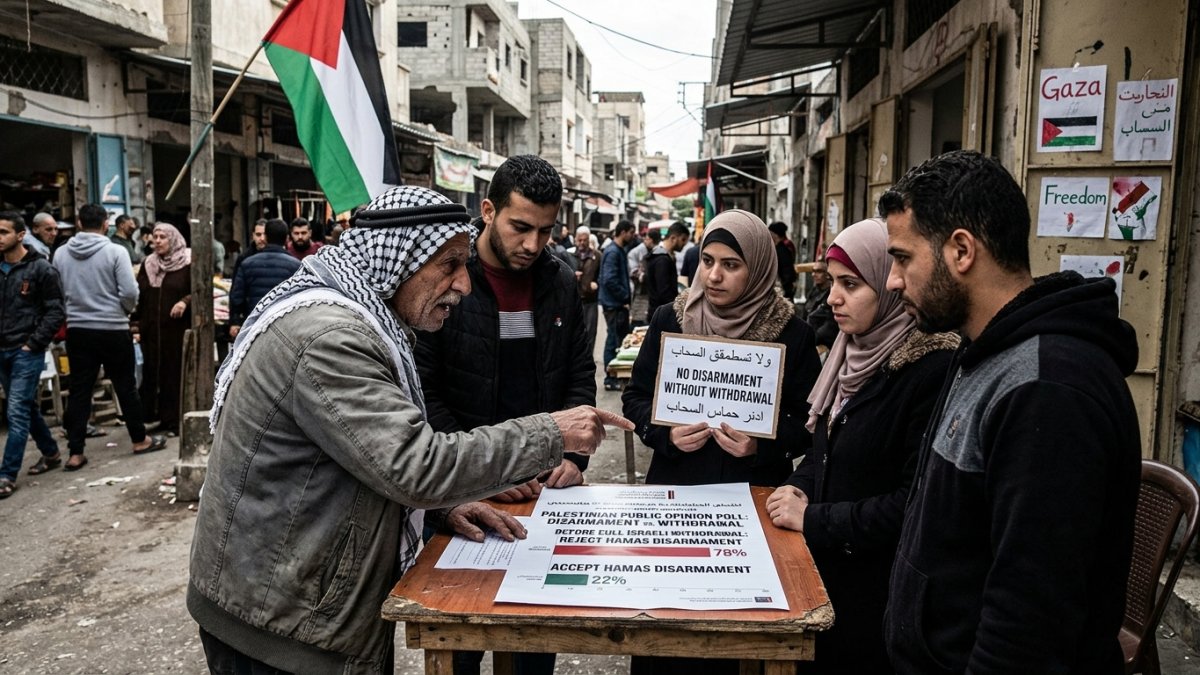 Palestinians Reject Hamas Disarmament Before Full Israeli Withdrawal, Poll Finds