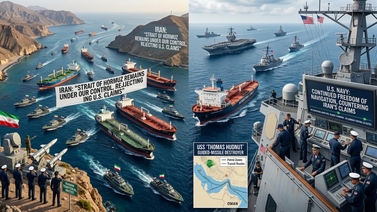 Iran Says Strait of Hormuz Remains Under Its Control, Rejecting US Claims