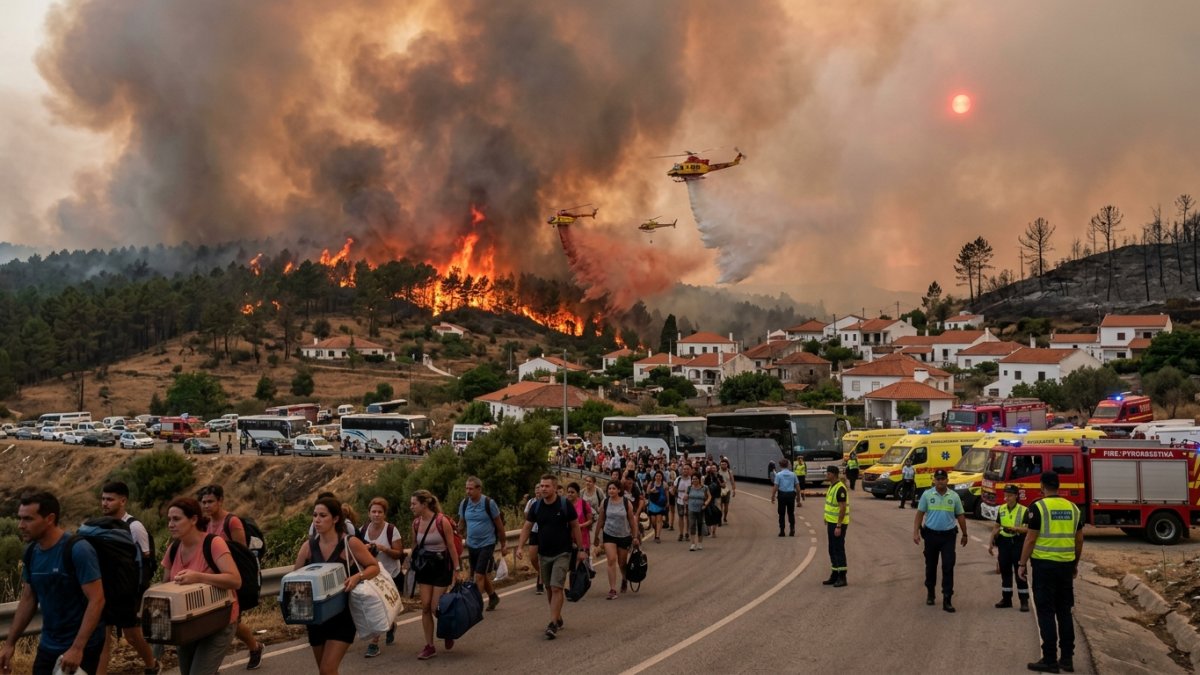 Wildfires Force Thousands to Flee as Blazes Sweep Across Europe