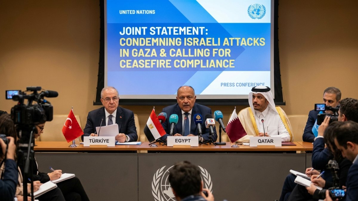 Türkiye, Egypt and Qatar Condemn Israeli Attacks in Gaza, Urge Ceasefire Compliance