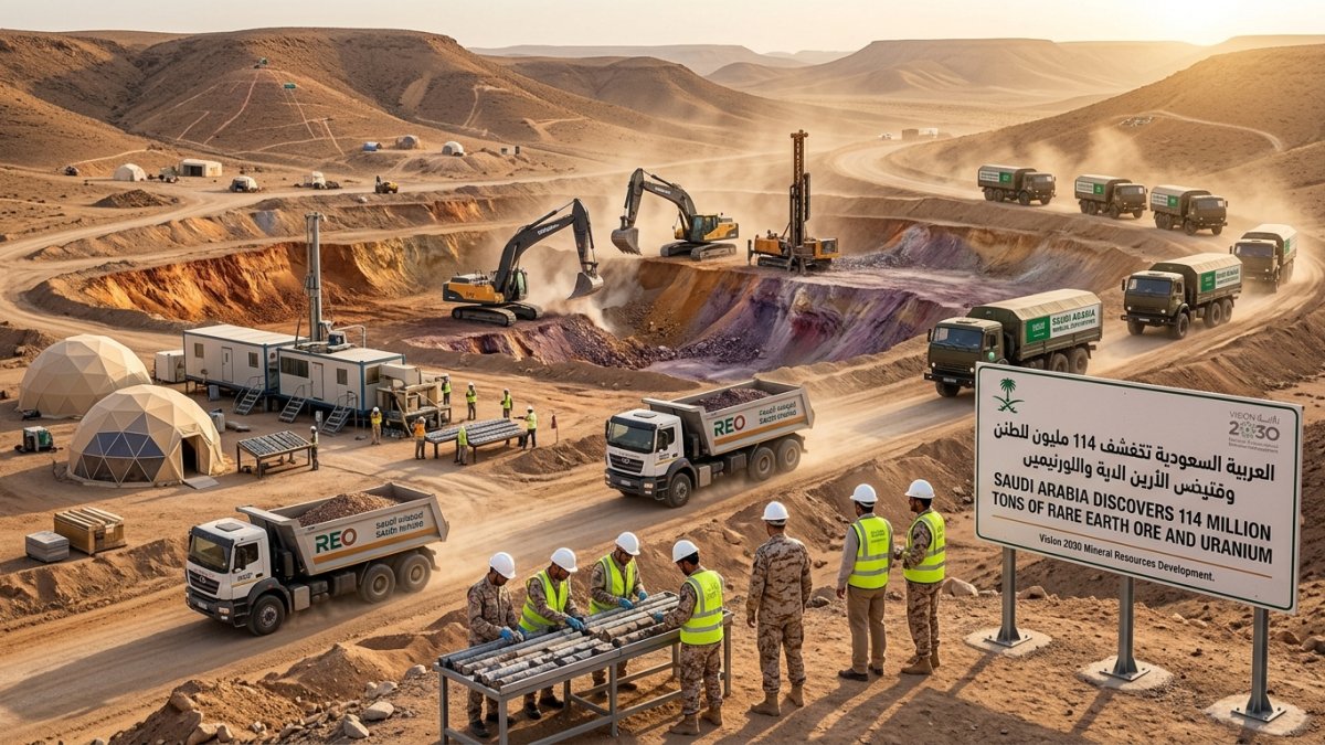 Saudi Arabia Discovers 114 Million Tons of Rare Earth Ore and Uranium