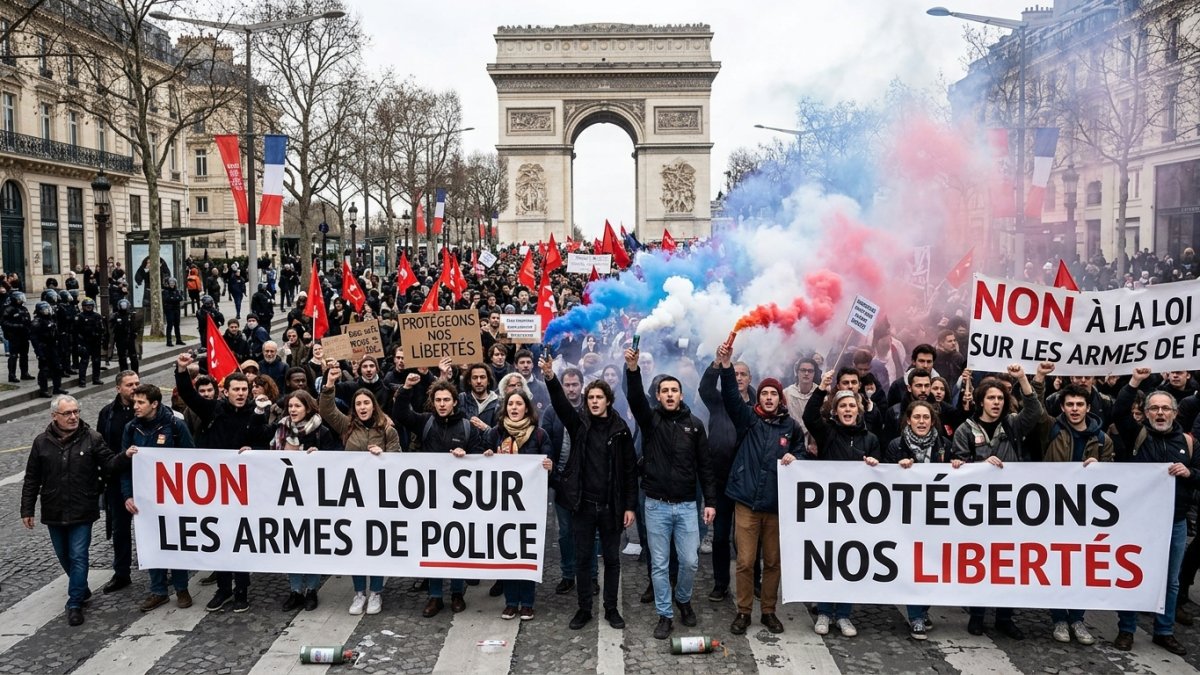 French Protests Target Proposed Police Firearms Bill