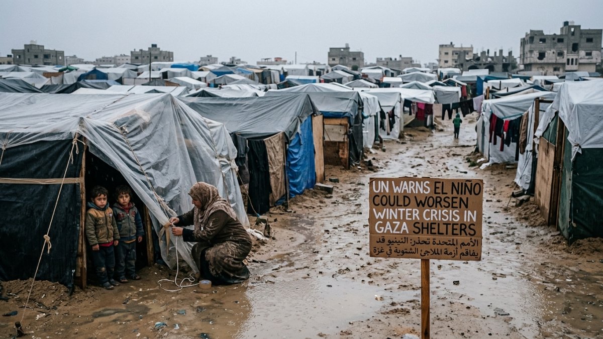 UN Warns El Niño Could Worsen Gaza’s Winter Shelter Crisis