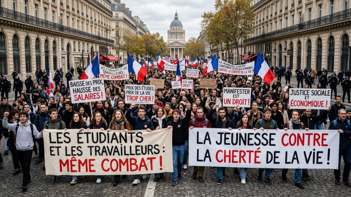 Thousands Join France Protests as Student Grievances Meet Cost-of-Living Anger