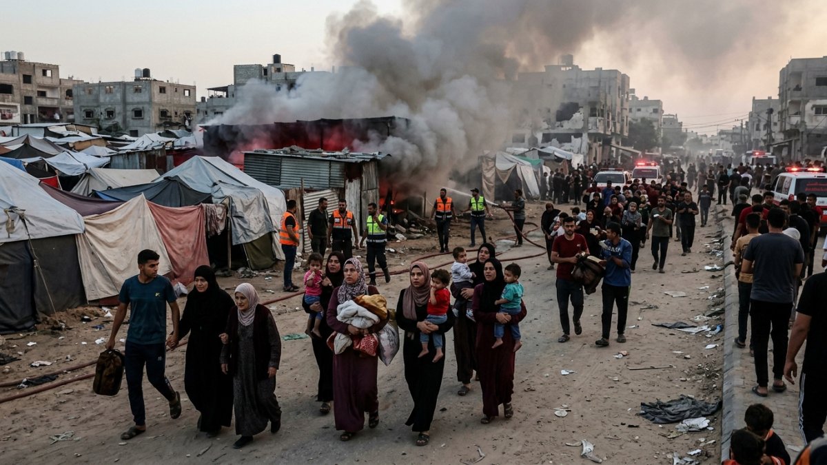 Fire at Shujayea Displacement Camp Forces More Than 800 Palestinians to Flee