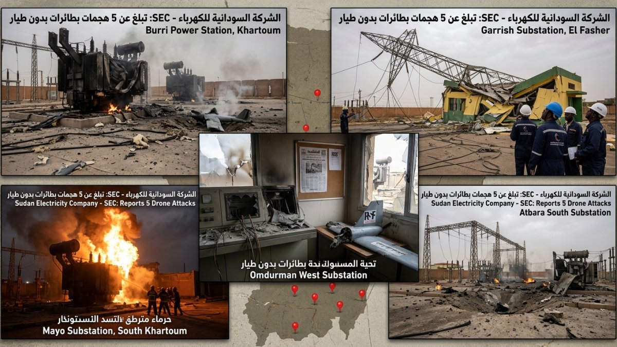 Sudan Electricity Company Blames RSF for Drone Strikes on Five Stations