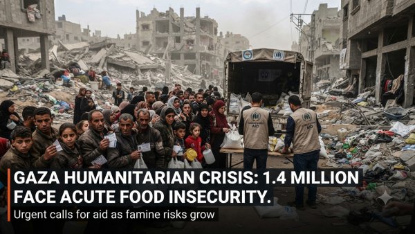1.4 Million People in Gaza Face Acute Food Insecurity as Humanitarian Crisis Worsens