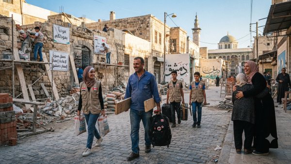 Syrian Family Returns From Canada to Damascus to Support Rebuilding Efforts