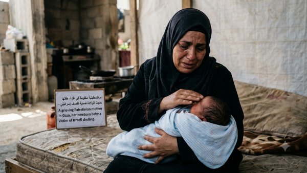 Gaza Mother Says Newborn Son Killed in Israeli Strike After Losing Three Children in 2023