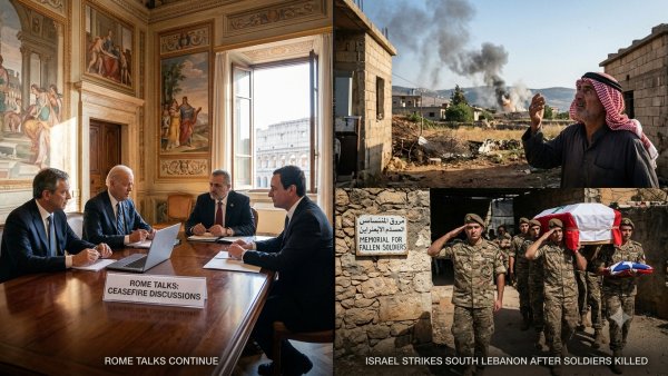 Israel Strikes South Lebanon After Soldiers Killed as Rome Talks Continue