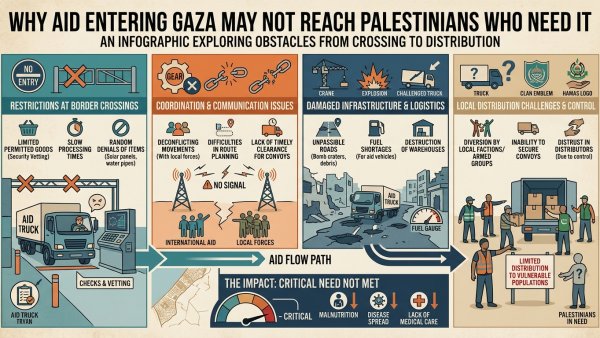 Why Aid Entering Gaza May Not Reach Palestinians Who Need It