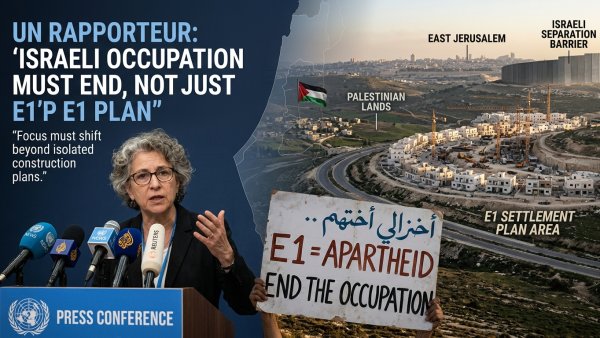 UN Rapporteur Says Israeli Occupation Must End, Not Just E1 Settlement Plan