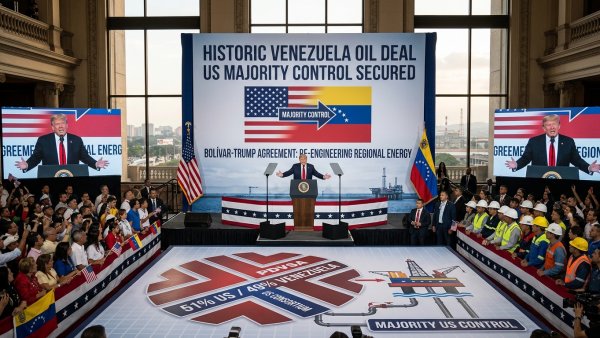 Trump Announces Historic Venezuela Oil Deal Giving US Majority Control