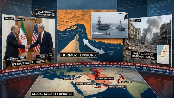 Iran War News US-Iran Talks Hormuz Tensions Gaza Conflict and Global Security Updates