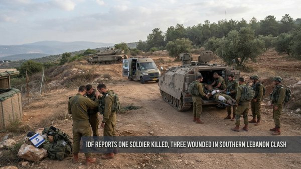Israeli Army Reports Soldier Killed, Three Wounded in Southern Lebanon