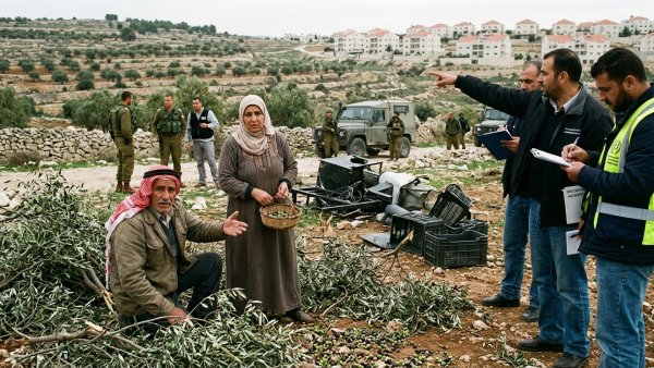 Palestinian Commission Records 19 Settler Attacks During West Bank Olive Harvest