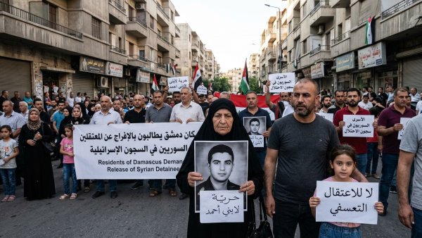 Syrian Families in Damascus Demand Release of Relatives Held by Israel