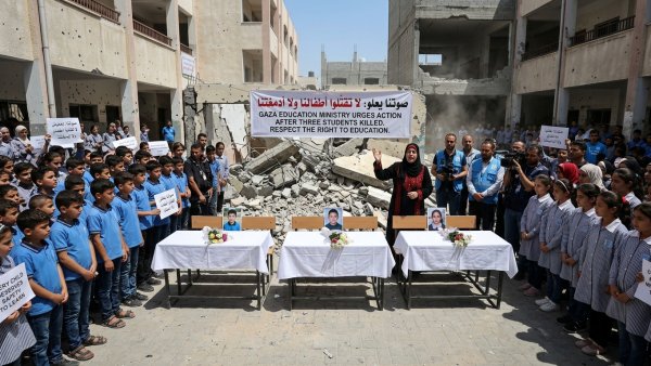 Gaza Education Ministry Urges Action After Three Students Killed