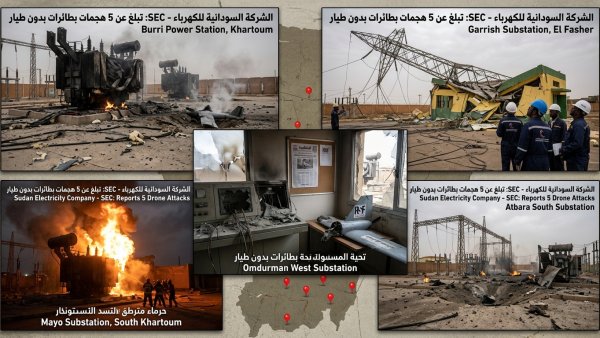 Sudan Electricity Company Blames RSF for Drone Strikes on Five Stations