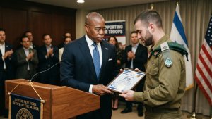 Report Claims Former New York Mayor Eric Adams Secretly Honoured Israeli Soldiers During Gaza War