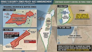 Katz Says Israel Will Remain in Security Zones in Lebanon, Syria and Gaza
