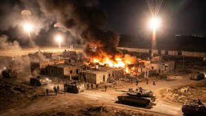 Israeli Forces Enter Syria’s Quneitra and Fire Flares, Sparking Blaze