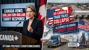 Canada Vows Dollar-for-Dollar Tariff Response After US Trade Talks Collapse