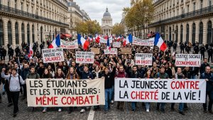 Thousands Join France Protests as Student Grievances Meet Cost-of-Living Anger