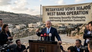 Netanyahu Vows Major West Bank Operation Amid Expulsion Concerns