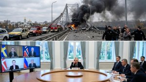 Russian Strikes Hit Kyiv Bridge as Nordic Leaders Speak with Putin